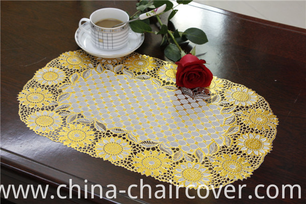 30*46cm PVC Lace Gold Tablemat Popular Use Coffee/Wedding/Party